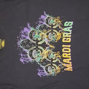 COPY - Mardi Gras tshirt:  Large, black
